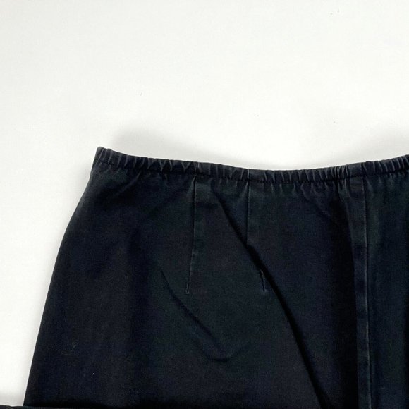 Eileen Fisher Organic Cotton Twill Pants Women L Flaw* Elastic waist Zip Closure - Picture 5 of 10